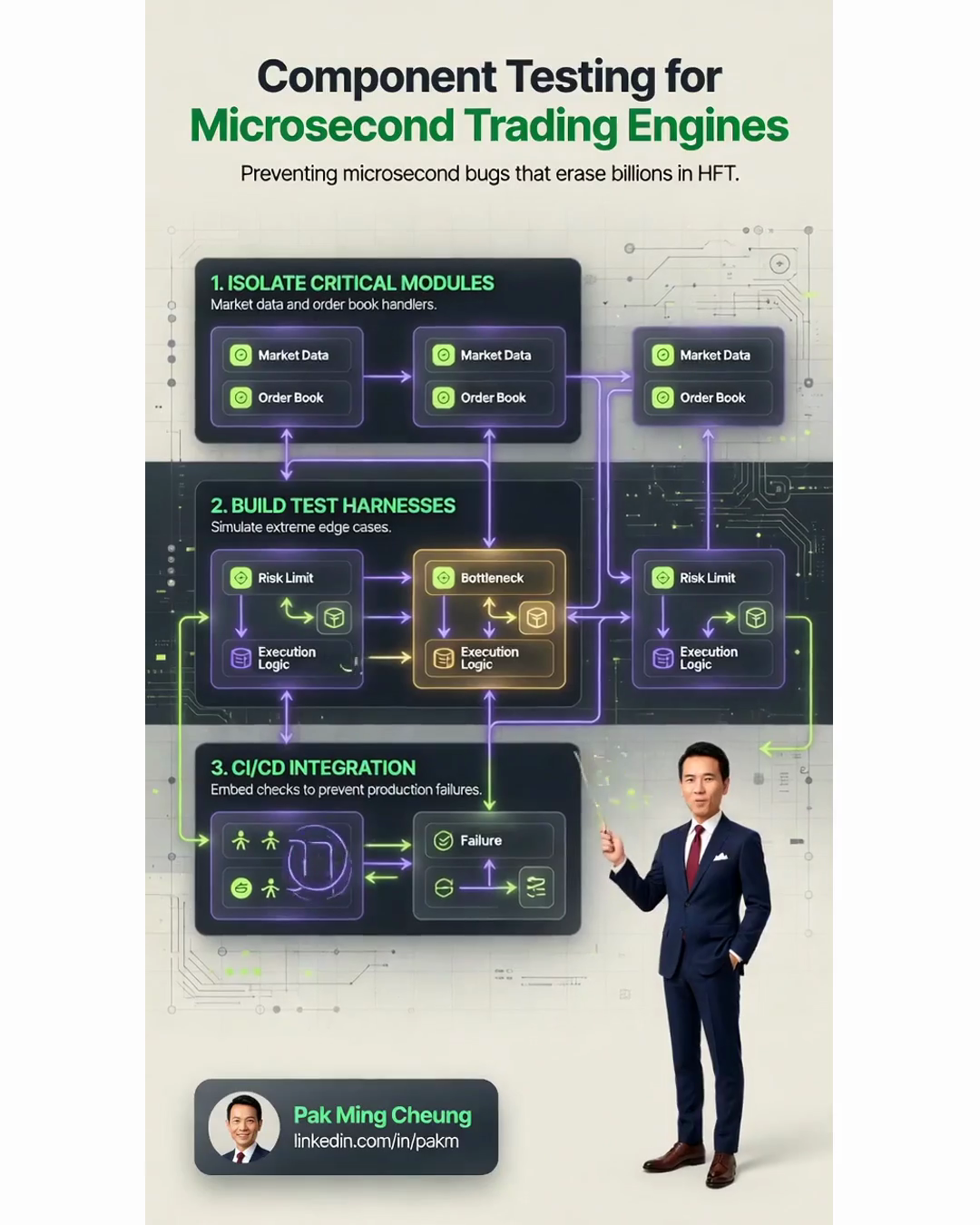Component Testing for Microsecond Trading Engines